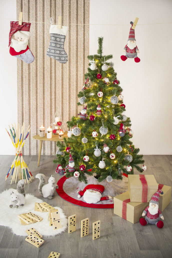 Stylisme Noël Tricots et matieres Laurence Garrisson pour Jardiland